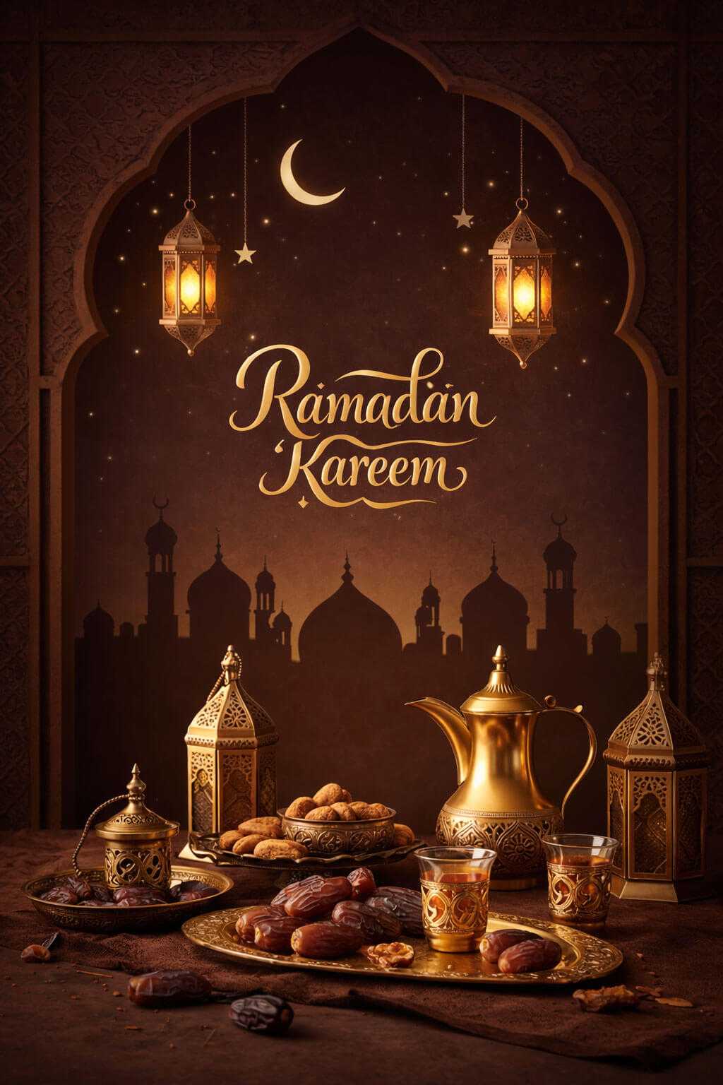 Ramadan Kareem Nights Delights Story 2026 – Iftar Food Islamic Lantern