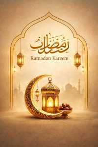 Ramadan Kareem Story Design 2026 – Golden Islamic Social Media Story Template