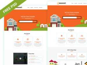 Real Estate Website Template PSD
