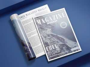 Realistic 3 Free Magazine Mockups PSD sets