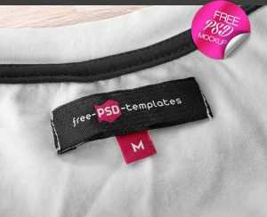 Realistic Cloth Tag Mockup with 2 View for Tag Design PSD
