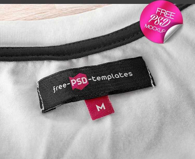 Realistic Cloth Tag Mockup with 2 View for Tag Design PSD