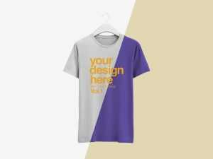 Realistic Hanged T-Shirt Mockup