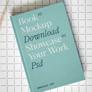 Realistic Hardcover Book Mockup