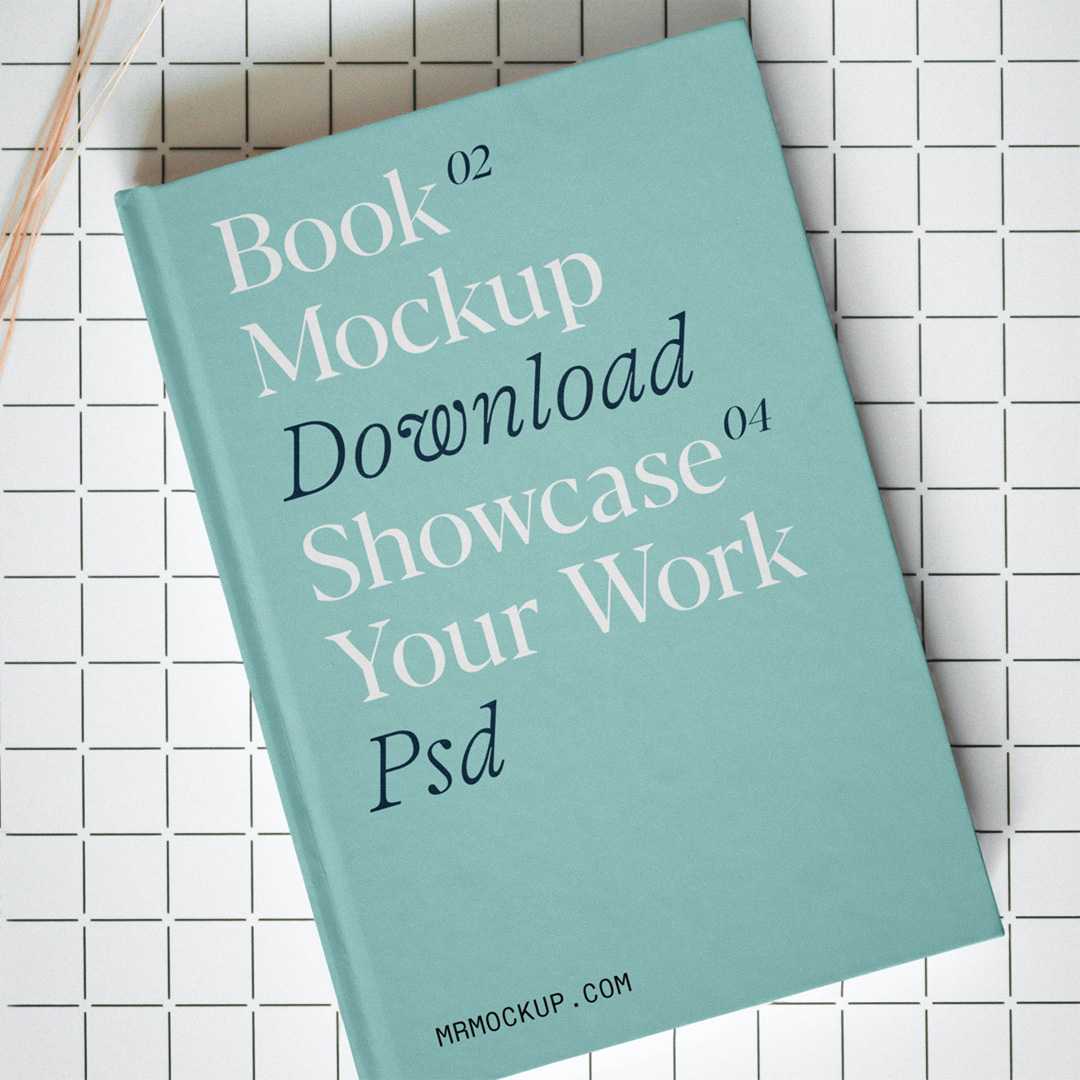 Realistic Hardcover Book Mockup