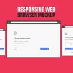 Responsive Web Browser Mockup PSD