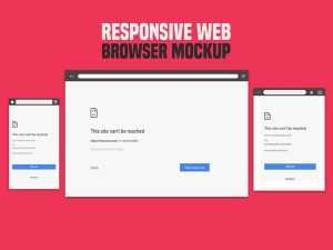 Responsive Web Browser Mockup PSD
