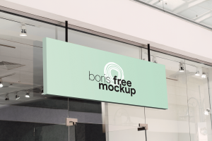 Restaurant Shop Facade Logo Mockup