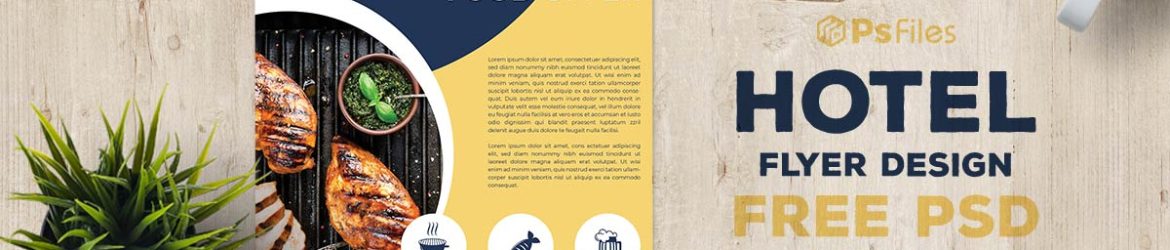 Restaurants Hotel Flyer Template Free PSD Vol-5