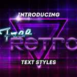 Retro Synthwave Style Party Vibe Free PSD Text Styles