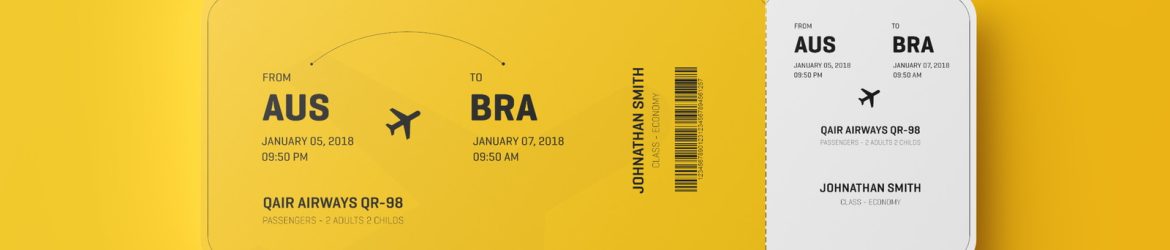Round Corner Event Ticket Mockup