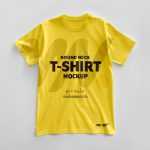 Round Neck T-Shirt Mockup On Floor