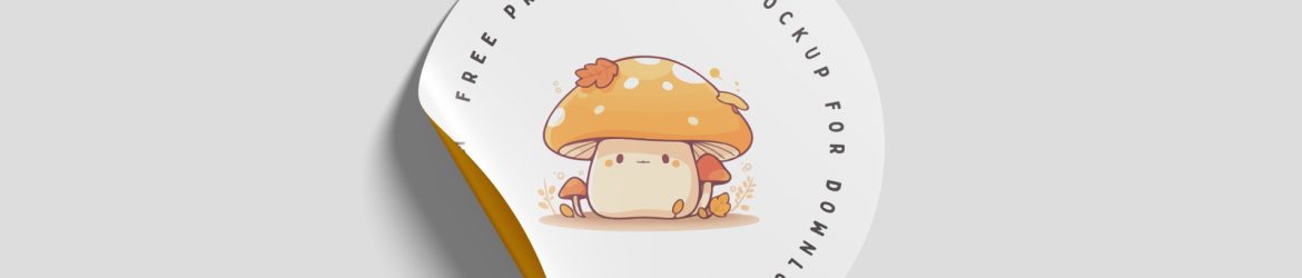 Round Sticker Mockup