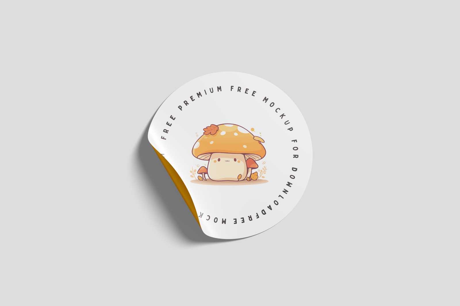 Round Sticker Mockup