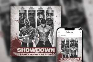 Rustic Bloody Grid Fight Club Instagram Post Template Free PSD