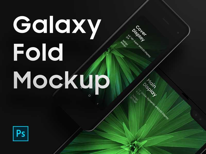Samsung Galaxy Fold Free PSD Mockup