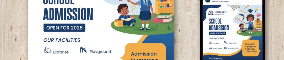 School Admission Open Free Social Media Post Design Template PSD File