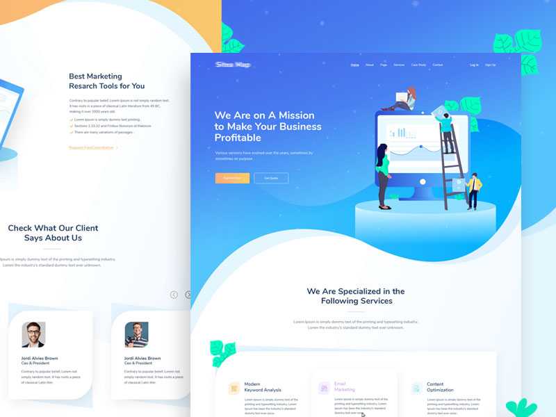 SEO Website Landing Page Free PSD Templates Template