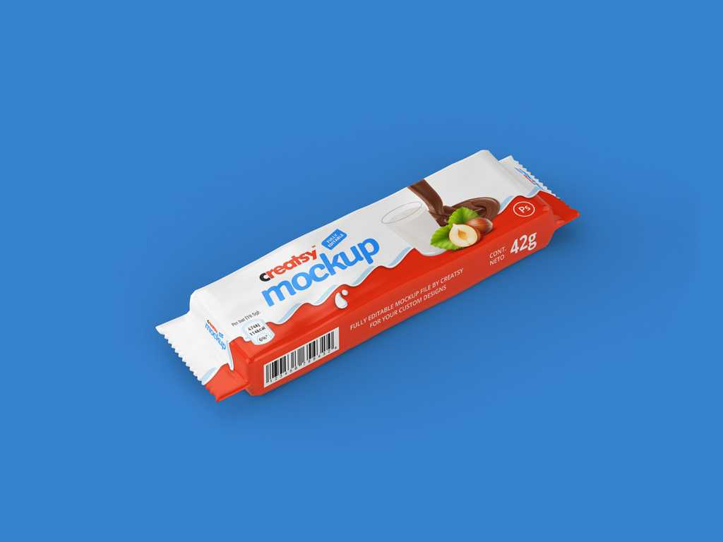 Set of Chocolate Bar Packaging Mockups