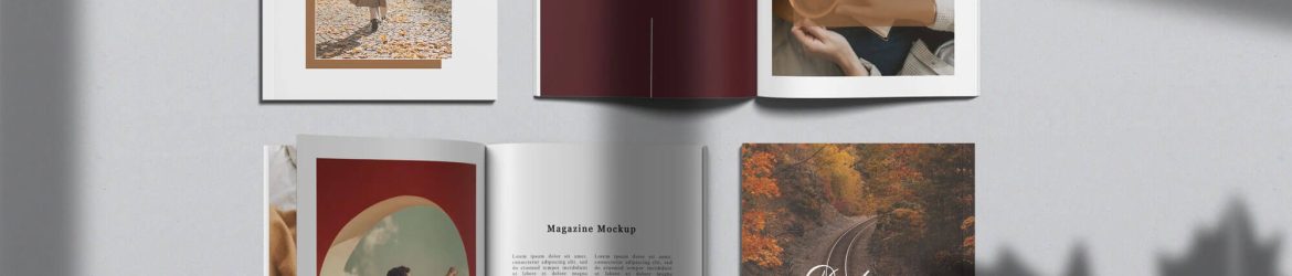 Shadow Overlay Free A4 Magazine Mockup PSD