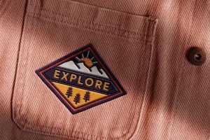 Shirt Pocket Embroidered Logo Badge Mockup Free PSD - Free Photoshop Files