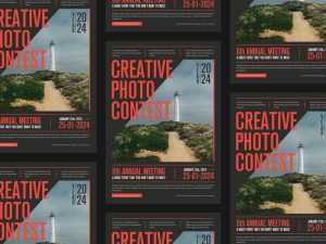 Simple and Minimal Free Flyer PSD Design Template for Photo Contest