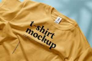 Simple Cropped Free T-Shirt Mockup PSD