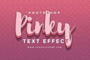 Simple Free 3D Embossed Pink Text Effect PSD