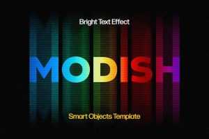 Simple Free Motion Gradient Text Effect PSD file