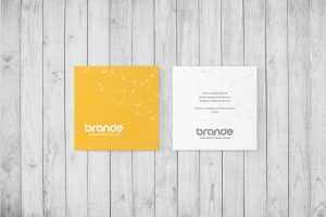 Simple Square Business Card Mockup