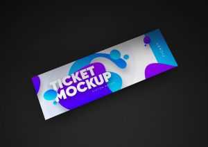 Slim Paper Tickets Mockup Set