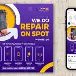 Smart Phone Repair Free Social Media Post Design Template PSD