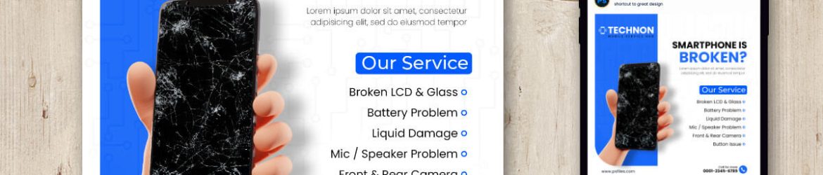 Smart Phone Repair Free Social Media Post Design Template PSD