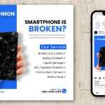 Smart Phone Repair Free Social Media Post Design Template PSD