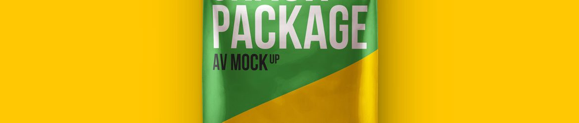 Snack Aluminum Pouch Packaging Mockup Snack Aluminum Pouch Packaging Mockup