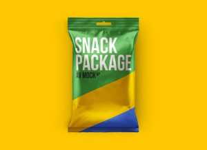 Snack Aluminum Pouch Packaging Mockup