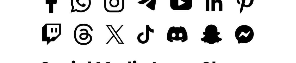 Social Media Icons Photoshop Custom Shapes Free Download – .CSH Shapes Pack ZIP File