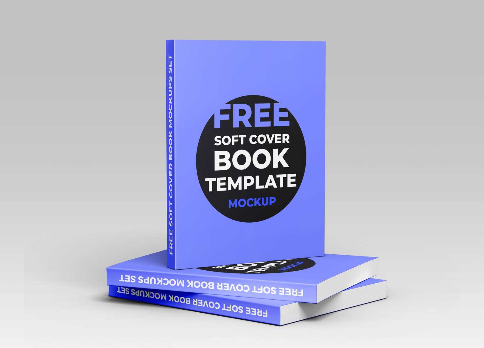 Soft Cover Book Mockups PSD set