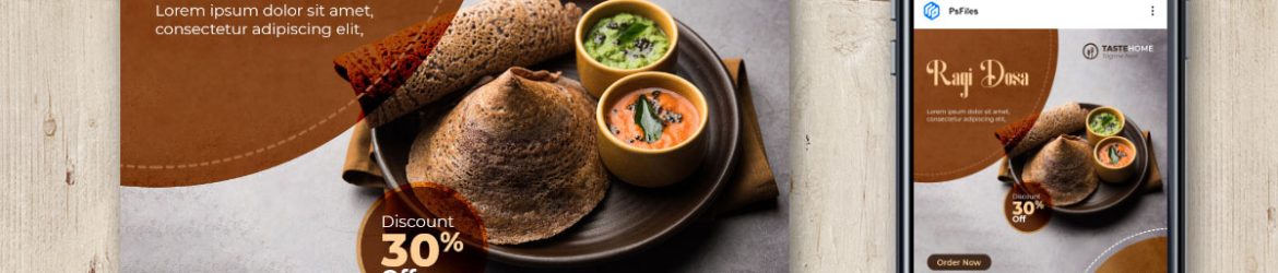 South Indian Food Social Media Post Design Template Free Psd