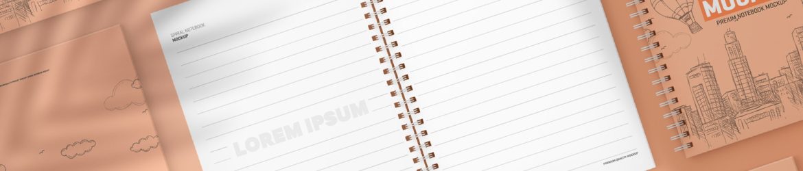Spiral Notebook PSD Mockup