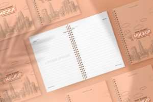 Spiral Notebook PSD Mockup