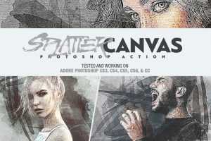 Splatter Canvas Free Photoshop Action