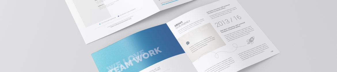 Square 2-Fold Brochure Mockup