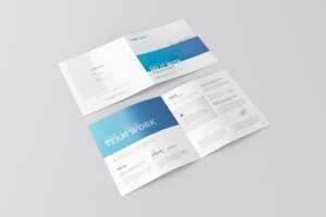 Square 2-Fold Brochure Mockup