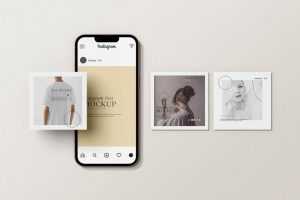 Square and Tall Instagram Post Showcasing Mockup Free PSD