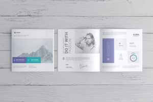 Square Brochure Catalog Mockup