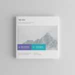 Square Hardcover Book PSD Mockup
