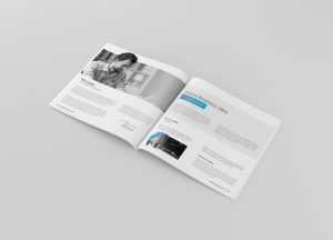 Square Magazine Mockup PSD