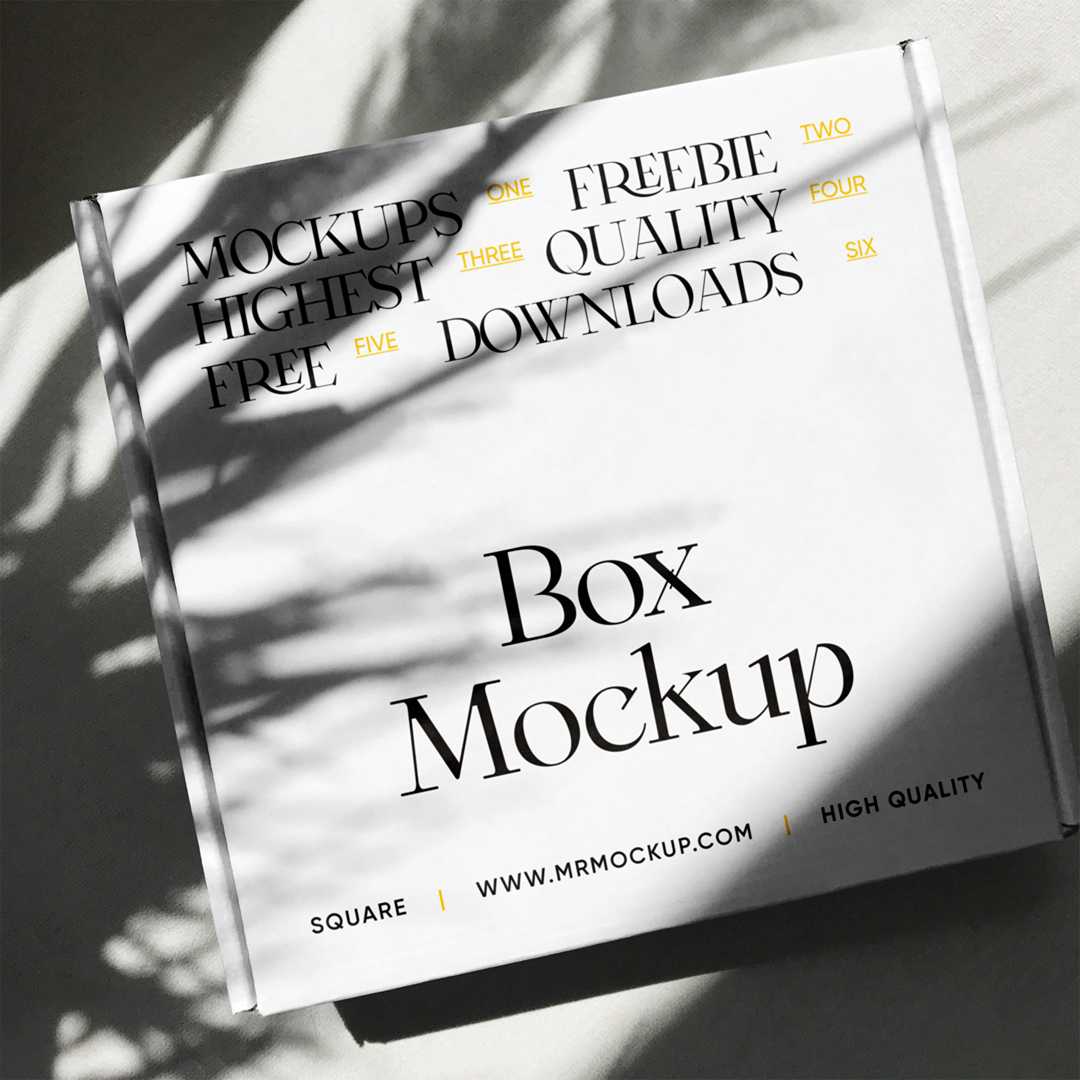 Square Package Mockup