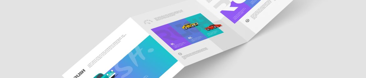 Square Z-Fold Brochure Mockup